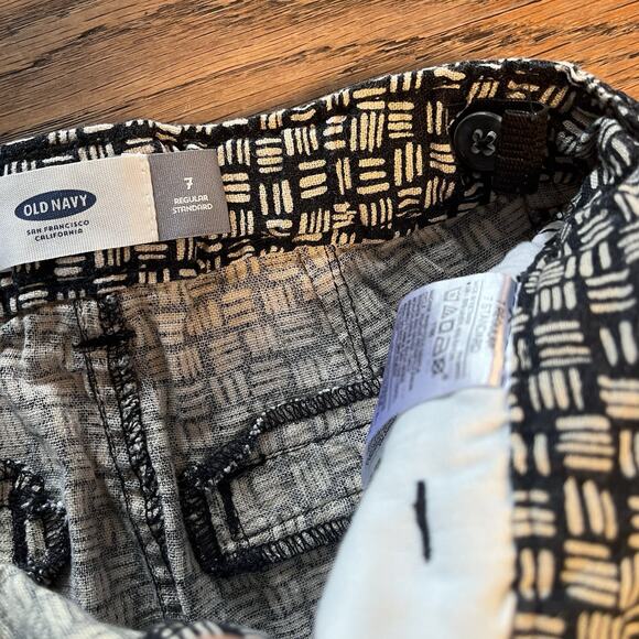 Old Navy Girls Shorts Lot Linen Blend Size 7 & 8 Adjustable Waist Blue Black - Picture 8 of 16